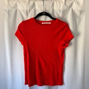 LA Relaxed Bebe Organic Tee, Small, Cherry Red